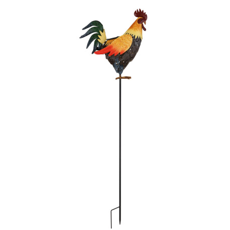 Solárne svietidlo, kov hnedý, čierny, žltý, oranžový, vypínač, batéria AAA 300mAh 1,2V, IP44, kohúti 3