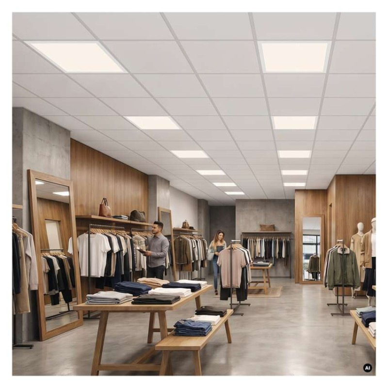 LED panel REXXO backlit 60×60, štvorcový vstavaný biely, 30W neutr.b. 7
