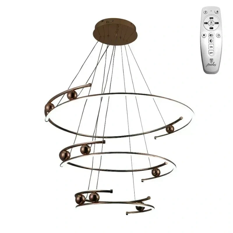 LED visiaca lampa na lanku + diaľkový ovládač 170W - J4347/GCH 12