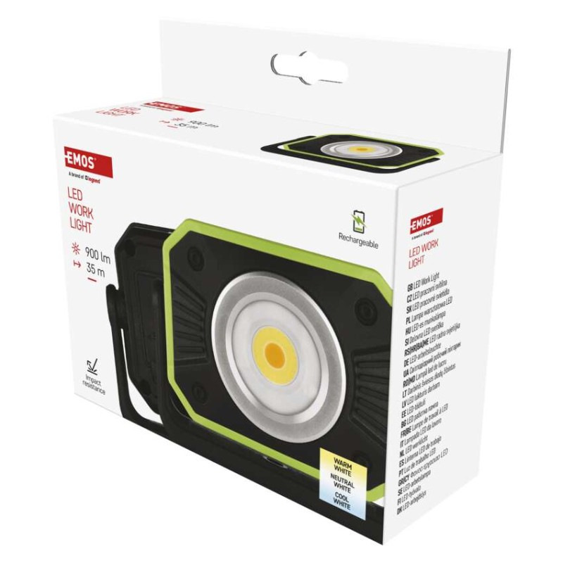 COB LED nabíjací pracovný reflektor P4542, 900 lm, 4400 mAh 10