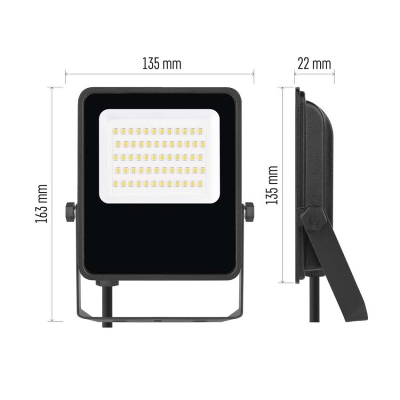 LED reflektor VISIO čierny, 30W neutrálna biela 5