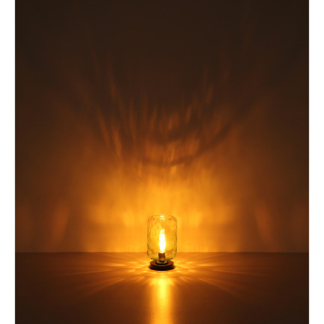 Stolná lampa, kov čierny matný, sklo zelené/číre, kábel PVC čierny, kolískový vypínač na kábli, ø: 1 4