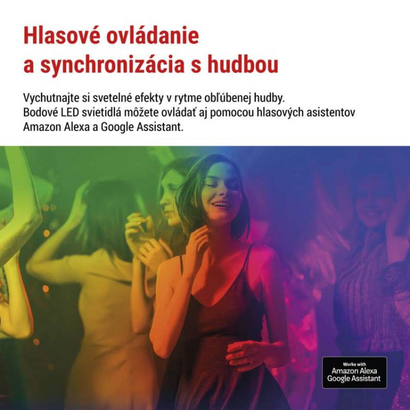 GoSmart vonkajšie LED bodové svetlo, štart. sada, 4 diely, 7 W, RGBIC stmievateľné, WiFi 3