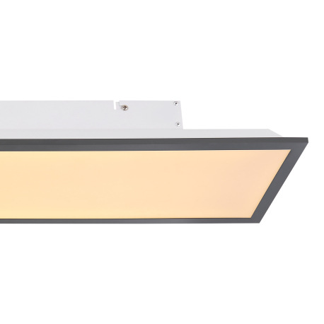 Stropné svietidlo, hliník biely, grafit, akryl opál, DxŠxV: 800x200x75, vrátane 1xLED 24W 230V, 1500 11