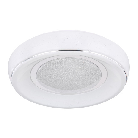 Stropné svietidlo, kov biely, chróm, plast biely, plastové krištále, trblietavý efekt, nočné svetlo, 2