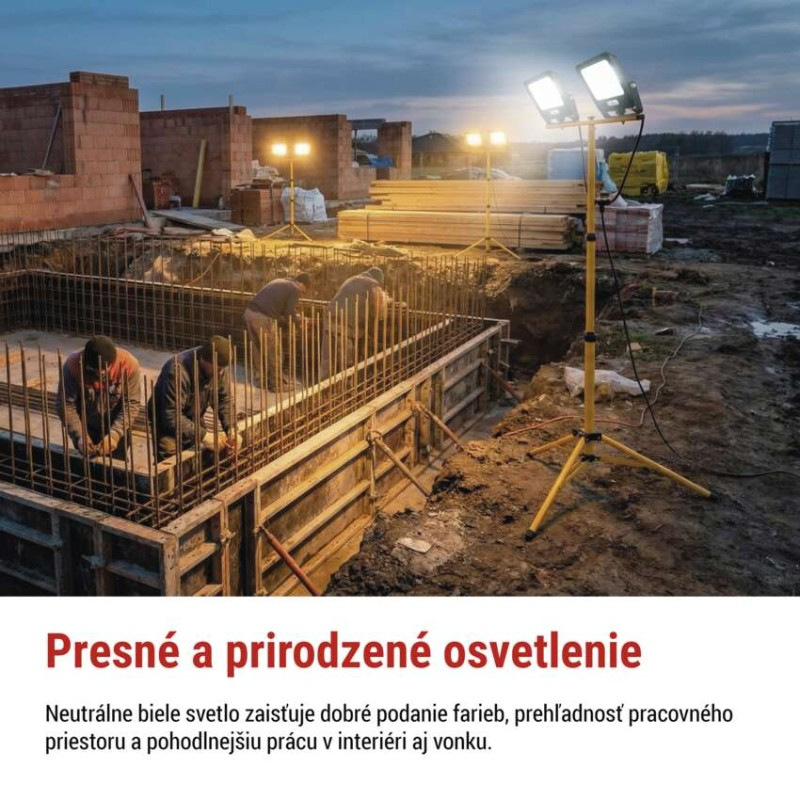 LED reflektor GLARO, 2×100W + trojnožka, neutrálna biela 7