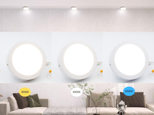 LED prisadený panel 12W / PRSF / SMD / CCT / WH - LPL333 3