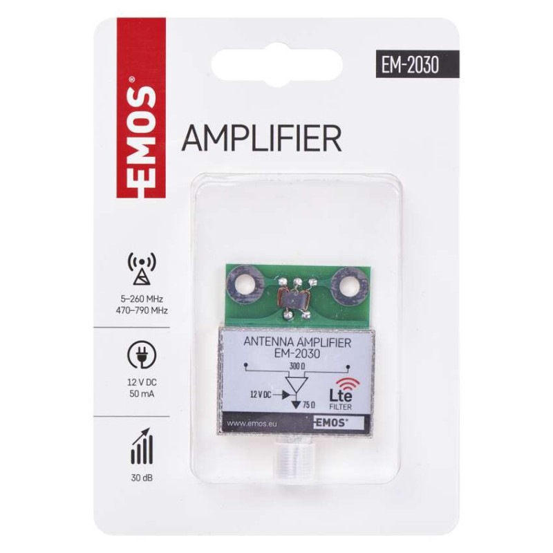 Anténny predzosilovač 30dB VHF/UHF 1