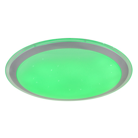 Stropné svietidlo, kov biely strieborný, akryl biely, číry, kompatibilné s Google Assistant a Alexa, 9