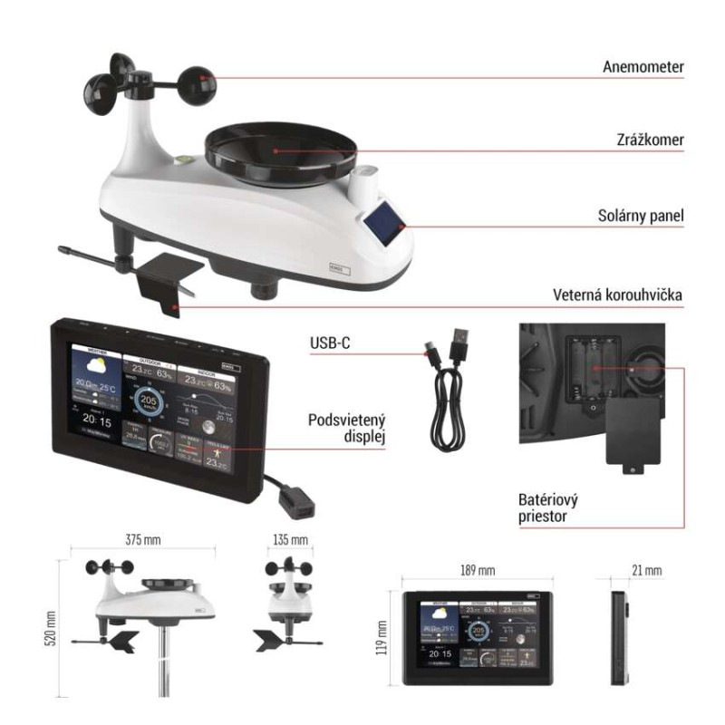 GoSmart bezdrôtová meteostanica E6001 6