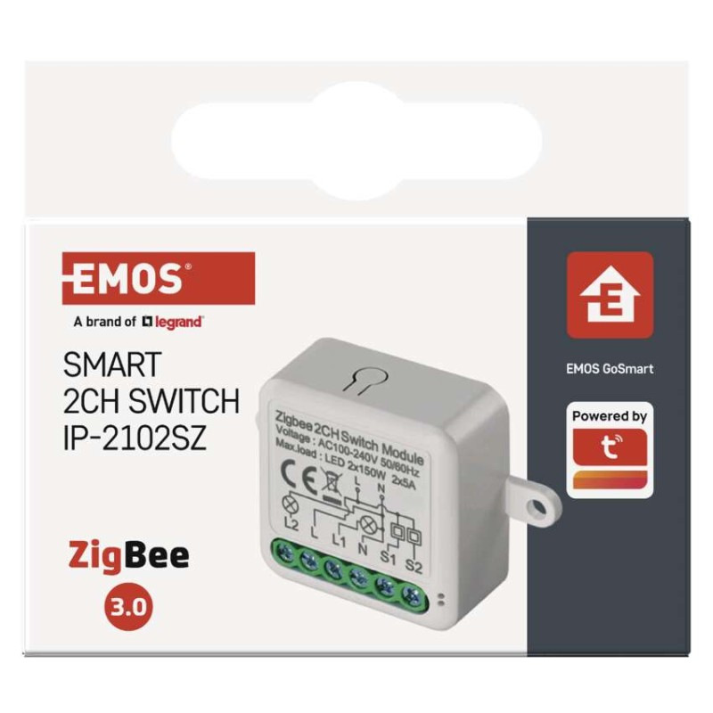 GoSmart spínací modul IP-2102SZ, ZigBee, 2-kanálový 10