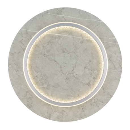 Stropné svietidlo, kov strieborný matný, MDF, hliník strieborný brúsený, akrylové kryštály číre, nie 3