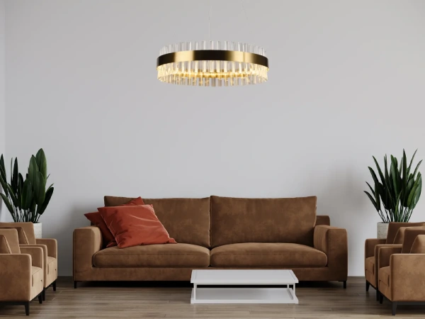 LED krištáľový luster + diaľkový ovládač 50W - J6301/C 6