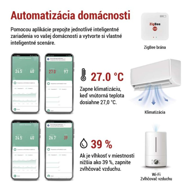 GoSmart Digitálny bezdrôtový teplomer EGS0101 ZigBee 3