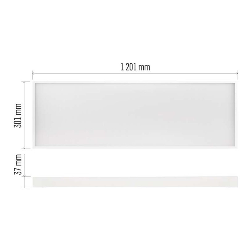 LED panel VEXXO 30×120, obdĺžnikový prisadený biely, 33W neutrálna biela UGR 3