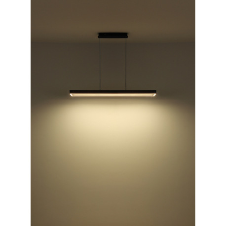 Závesné svietidlo, kov čierny, hliník antracit, akryl biely, stmievateľné, niekoľko úrovní pomocou n 9