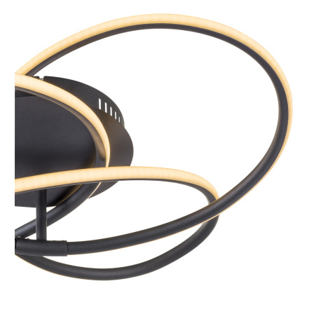 Stropné svietidlo, kov čierny, plast biely, Ø600, V: 127, vrátane 1xLED 30W 230V, 1370lm, 3000K 10