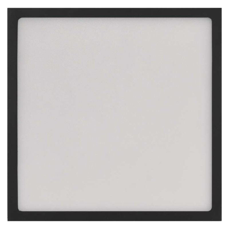 LED prisadené svietidlo, štvorec, čierne, 21W, CCT 5