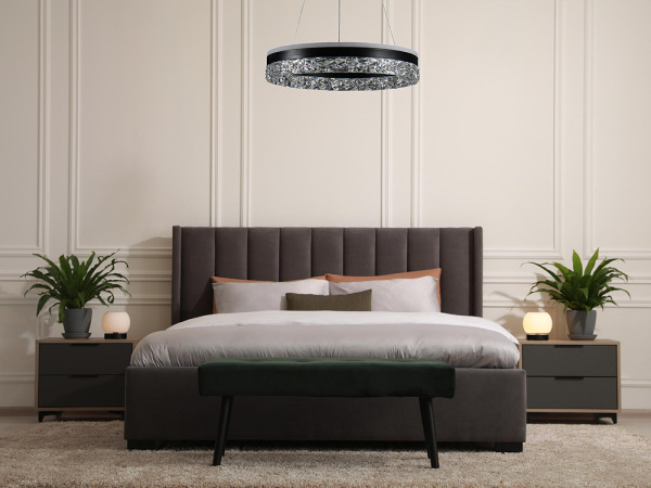 LED luxusné závesné krištáľové svietidlo s diaľkovým ovládačom 80W - TA2301/B 11