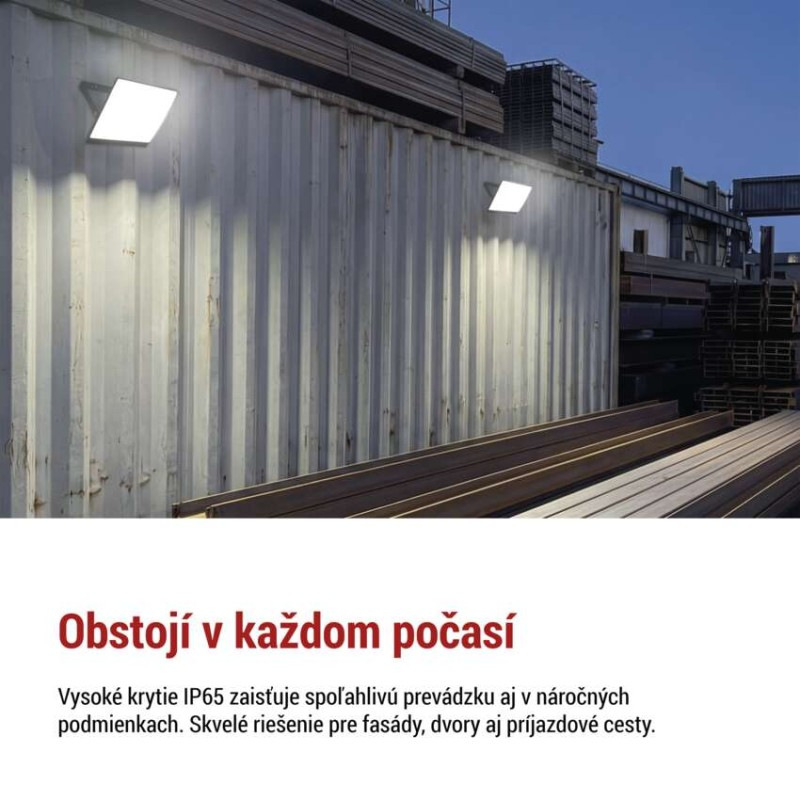 LED reflektor TAMBO EVO, 100 W, 10 000 lm, IP65, čierny 7