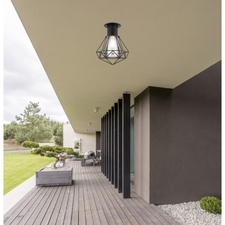 Vonkajšie svietidlo, nehrdzavejúca oceľ čierna, kov čierny, plast priehľadný, IP44, Ø 255, V:315, be 6