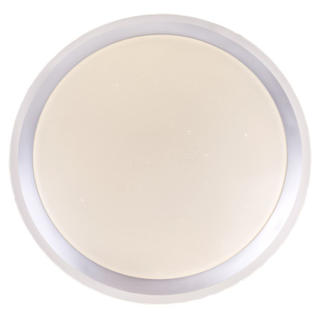 Stropné svietidlo, kov biely strieborný, akryl biely, číry, kompatibilné s Google Assistant a Alexa, 5