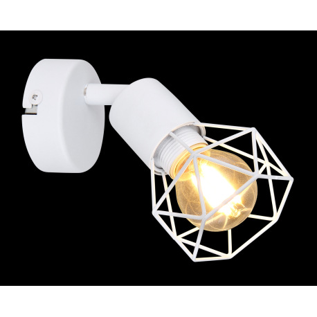 Nástenné svietidlo, kov biely, ŠxV:80x135, H: 90, bez žiarovky 1xE14, max. 40W 230V 2