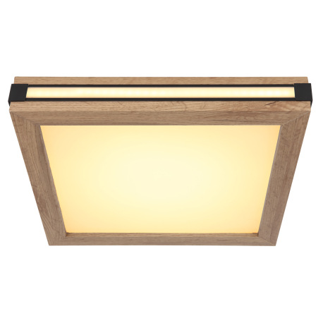 Stropné svietidlo, kov biely a čierny, MDF so vzhľadom dreva, plast biely, niekoľko úrovní cez náste 3