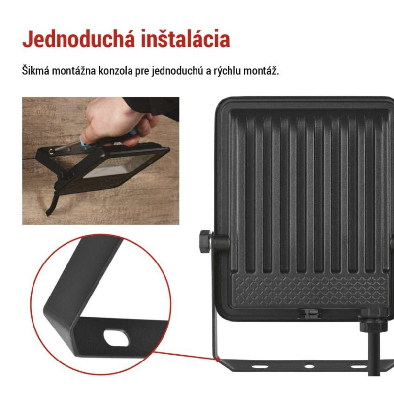 LED reflektor VISIO čierny, 30W neutrálna biela 8