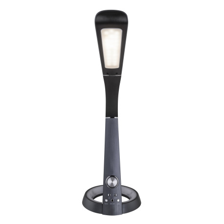 Stolová lampa, plast čierny, flexo, USB nabíjanie, nočné svetlo s RGB, stmievateľné, menič a fixácia 14