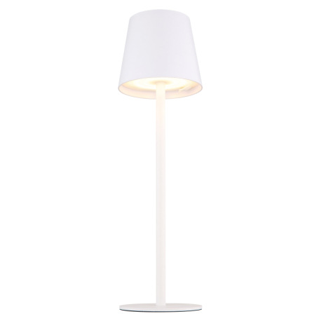 Nabíjateľná stolová lampa, kov a plast biely, kábel PVC biely, dotykové zapnutie/vypnutie, plynulý d 3