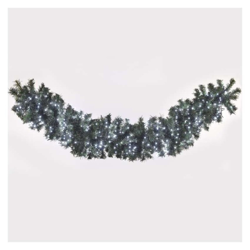 LED vianočná reťaz – cluster, 8 m, vonkajšia aj vnútorná, studená biela, časovač 10