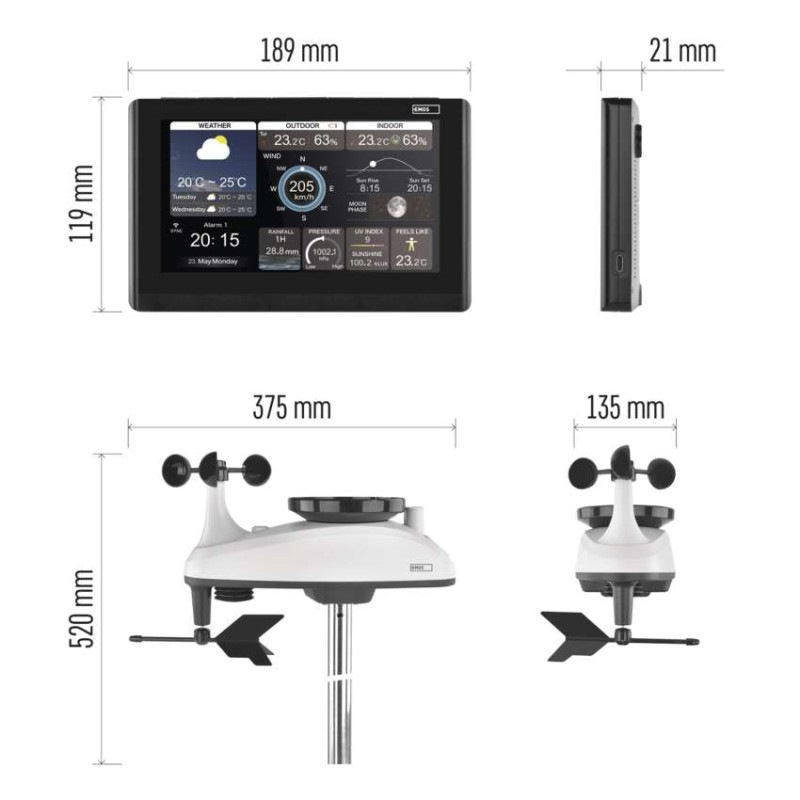 GoSmart bezdrôtová meteostanica E6001 1