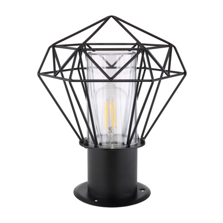 Vonkajšie svietidlo, nehrdzavejúca oceľ čierna, kov čierny, plast priehľadný, IP44, Ø 255, V:315, be 8