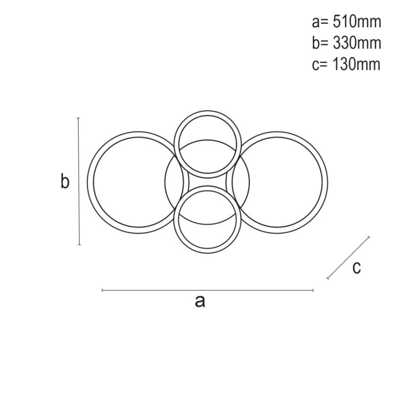 LED stropná lampa + diaľkový ovládač 50W - J3322/B 8