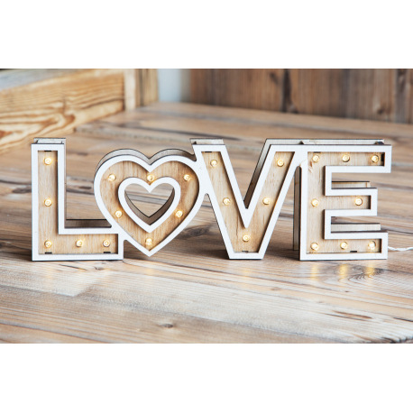 Dekoratívne svietidlo, plast, drevo, vypínač, bez batérií 3xAA 1,5V, DxŠxV: 300x32x100, vrátane 24xL 1