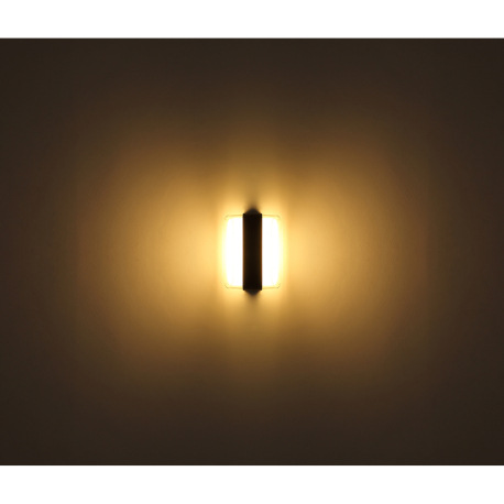 Vonkajšie svietidlo, kov antracit matný, akryl transparentný, plast biely, IP54, ŠxV: 160x125mm, H: 7