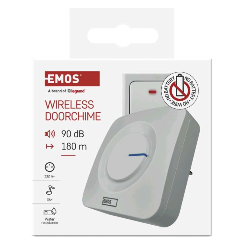 Domový bezdrôtový zvonček bez baterie P5729 do zásuvky 2