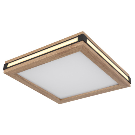 Stropné svietidlo, kov biely a čierny, MDF so vzhľadom dreva, plast biely, niekoľko úrovní cez náste 13