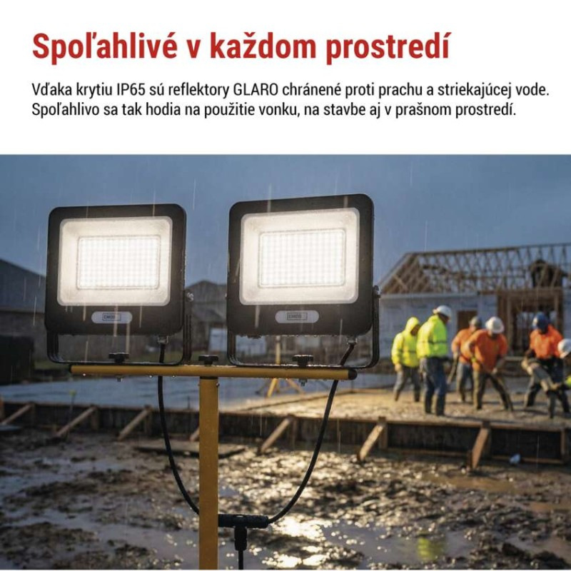 LED reflektor GLARO, 2×100W + trojnožka, neutrálna biela 5