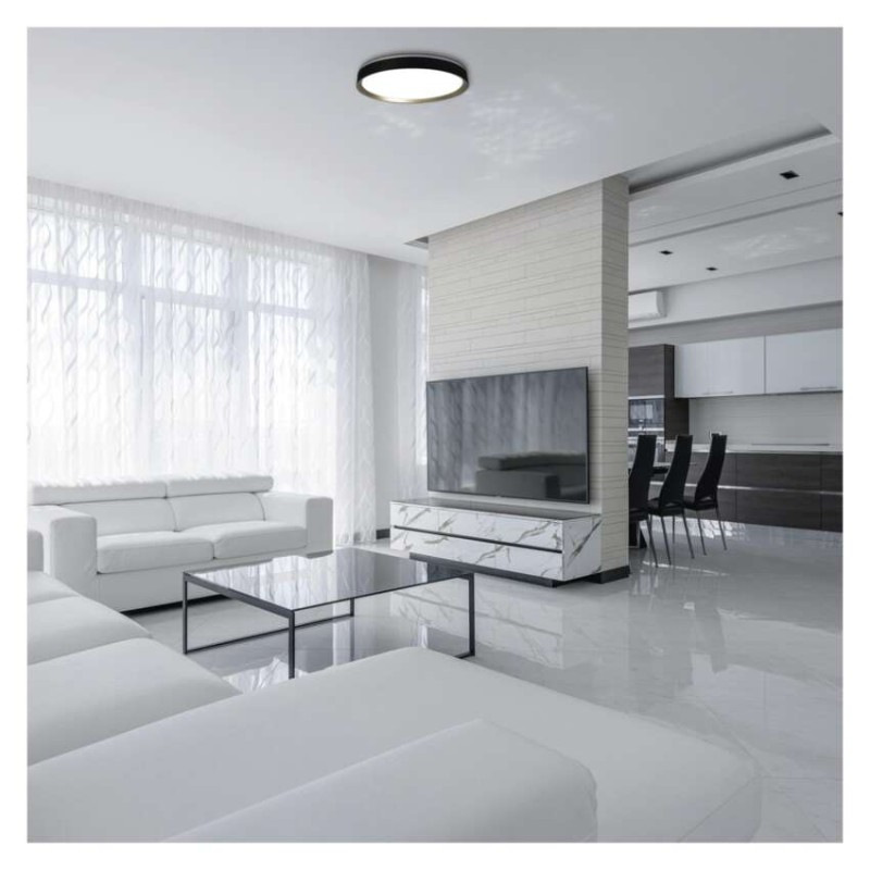 LED nástenné svietidlo ILVI, kruhové 45 W, stmievanie + CCT, čierna + šampanská 8
