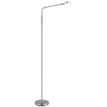 Stojanová lampa, kov nikel matný, akryl satinovaný, priehľadné, dotykové zapnutie/vypnutie, dotykový 10