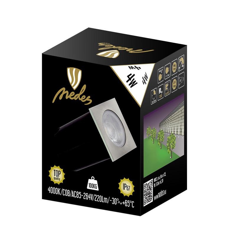 LED vonkajšie podlahové svietidlo 4W / IP67 GL511 / 4000K - LGL524S 1