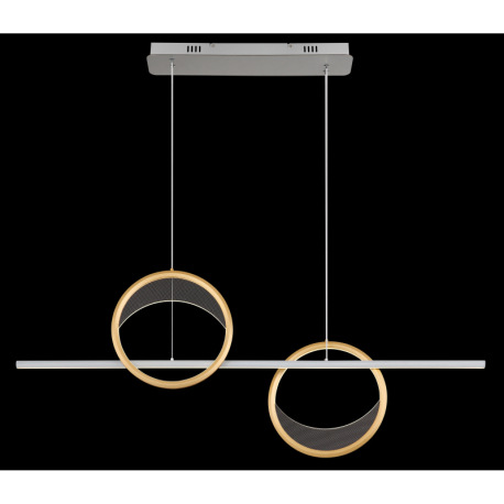 Závesné svietidlo, hliník strieborný a zlatý, akryl číry, plast biely, stmievateľné, niekoľko úrovní 5