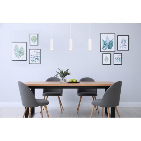 Závesné svietidlo, kov biely, PVC kábel biely, DxŠxV:90x90x1200mm, bez žiarovky 1x GU10, max. 35W 23 1