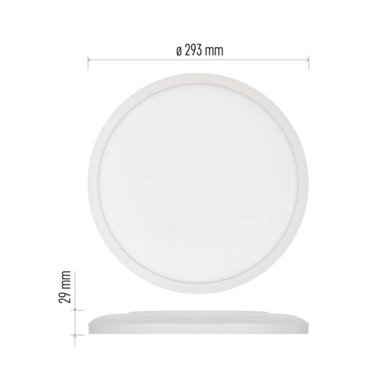 LED prisadené svietidlo FLORI okrúhle, biele, 18W, neutrálna biela 3