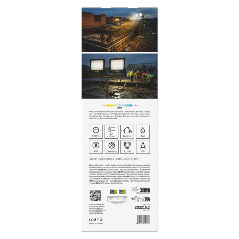 LED reflektor GLARO, 2×100W + trojnožka, neutrálna biela 11