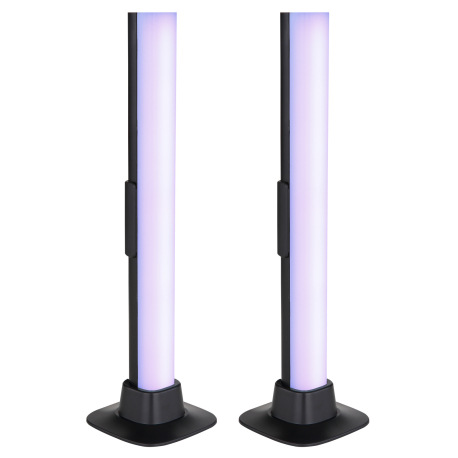 Stolná lampa plast čierny matný, plast biely, vypínač, stmievateľná, RGB dúhový efekt, SmartLight, a