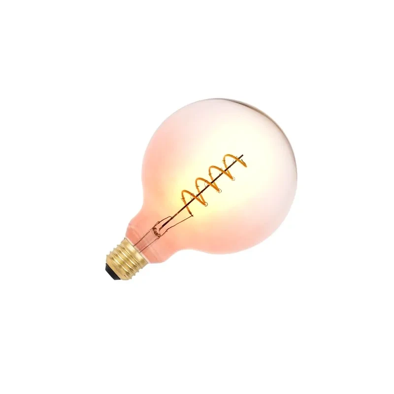 LED dekoratívny filament SPIRAL 4W PINK - TRANSPARENT - G125 / E27 / 2000K - ZSF124 5