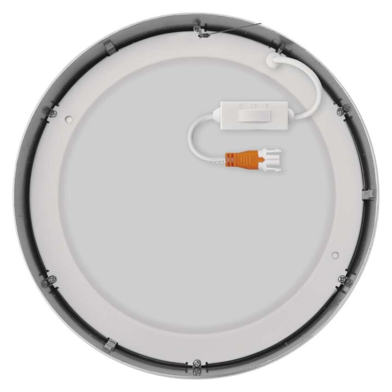 LED prisadené svietidlo, kruhové, strieborné, 21W, CCT 11